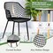 4pcs Black Dining Chairs Ergonomic Mesh Back Curved Seat Powder-Coated Metal